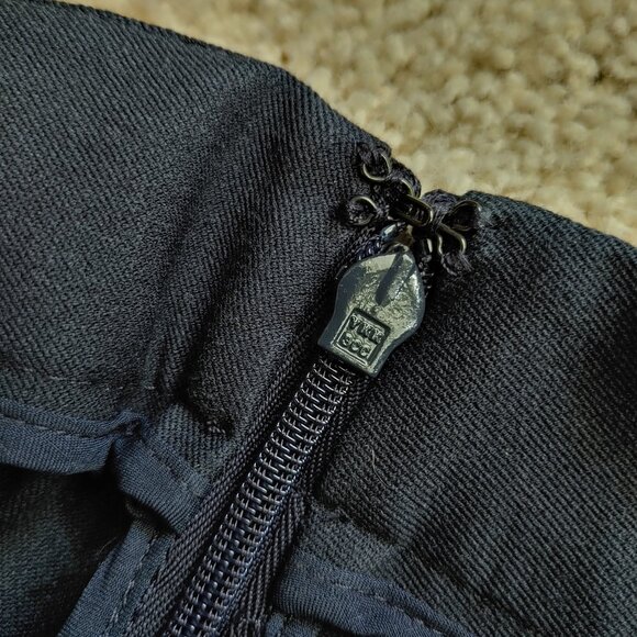 NWOT Banana Republic Bi-Stretch Wrap Side Slit Navy Blue Pencil Skirt (2 US) - Picture 9 of 15